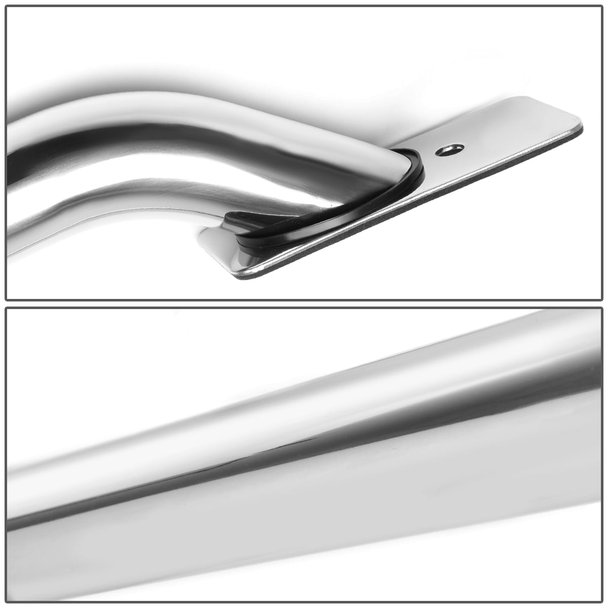 Pair of Stainless Steel Chrome Truck Side Bar Rail For C//K//Silverado//Ram 6.5ft Bed Cab