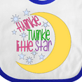 thumbnail image 4 of Inktastic Twinkle Twinkle Little Star with Yellow Moon Boys or Girls Baby Bib, 4 of 4