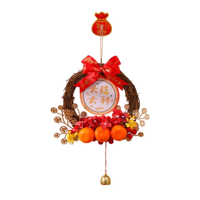 Corona de año Chino, Decoración Artesanal, Corona de Puerta Delantera para Porche, Jardín, Boda