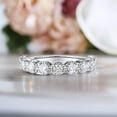 thumbnail image 3 of JeenMata Lab Grown Diamond Round Prong Set Vintage Anniversary Ring in 18K White Gold Plated for Women, 3 of 11