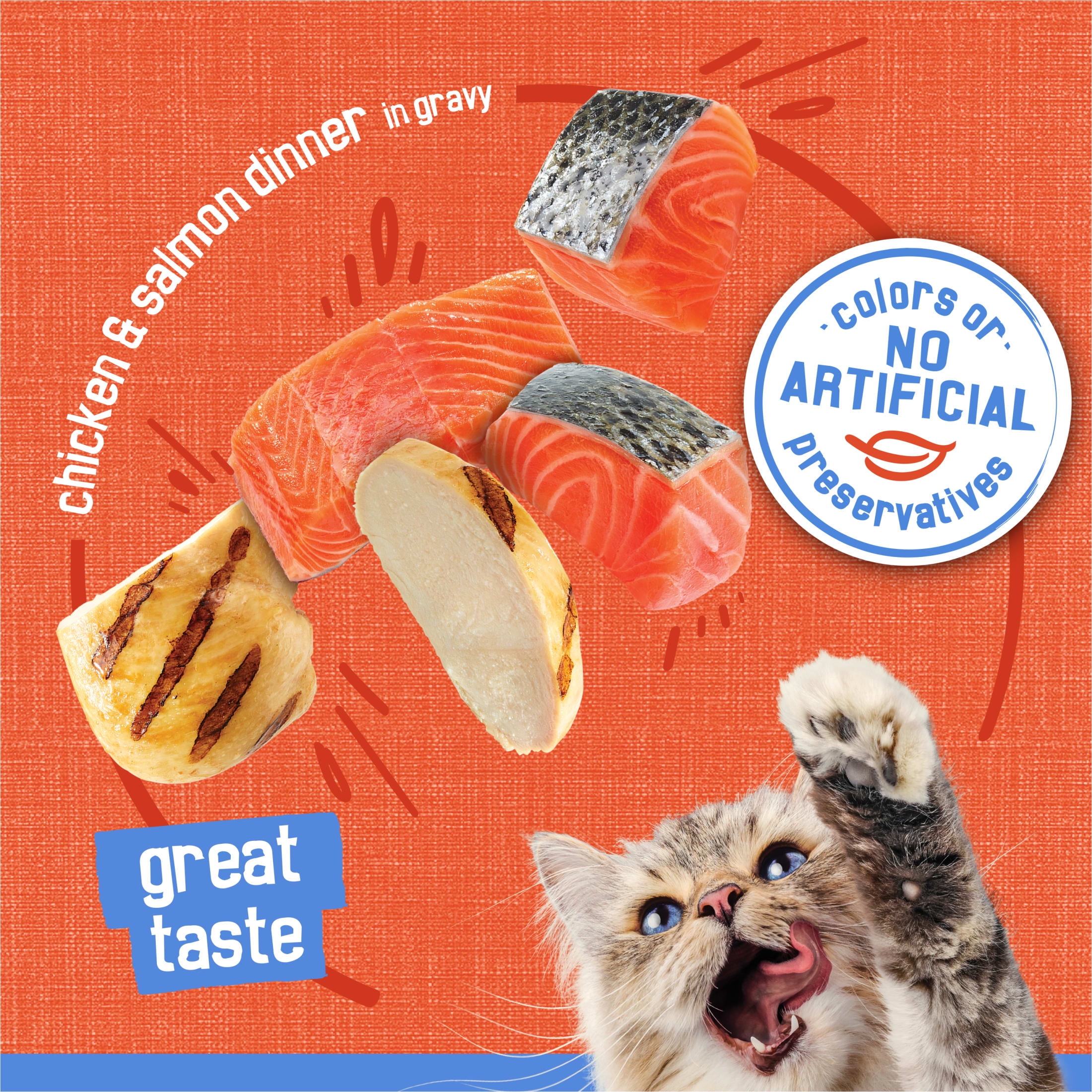 (24 pack) Purina Friskies Shreds, Chicken and Salmon Dinner in Gravy, Wet Cat Food, 5.5 oz Can