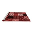 thumbnail image 2 of Ahgly Company Machine Washable Indoor Round Abstract Red Modern Area Rugs, 7' Round, 2 of 4