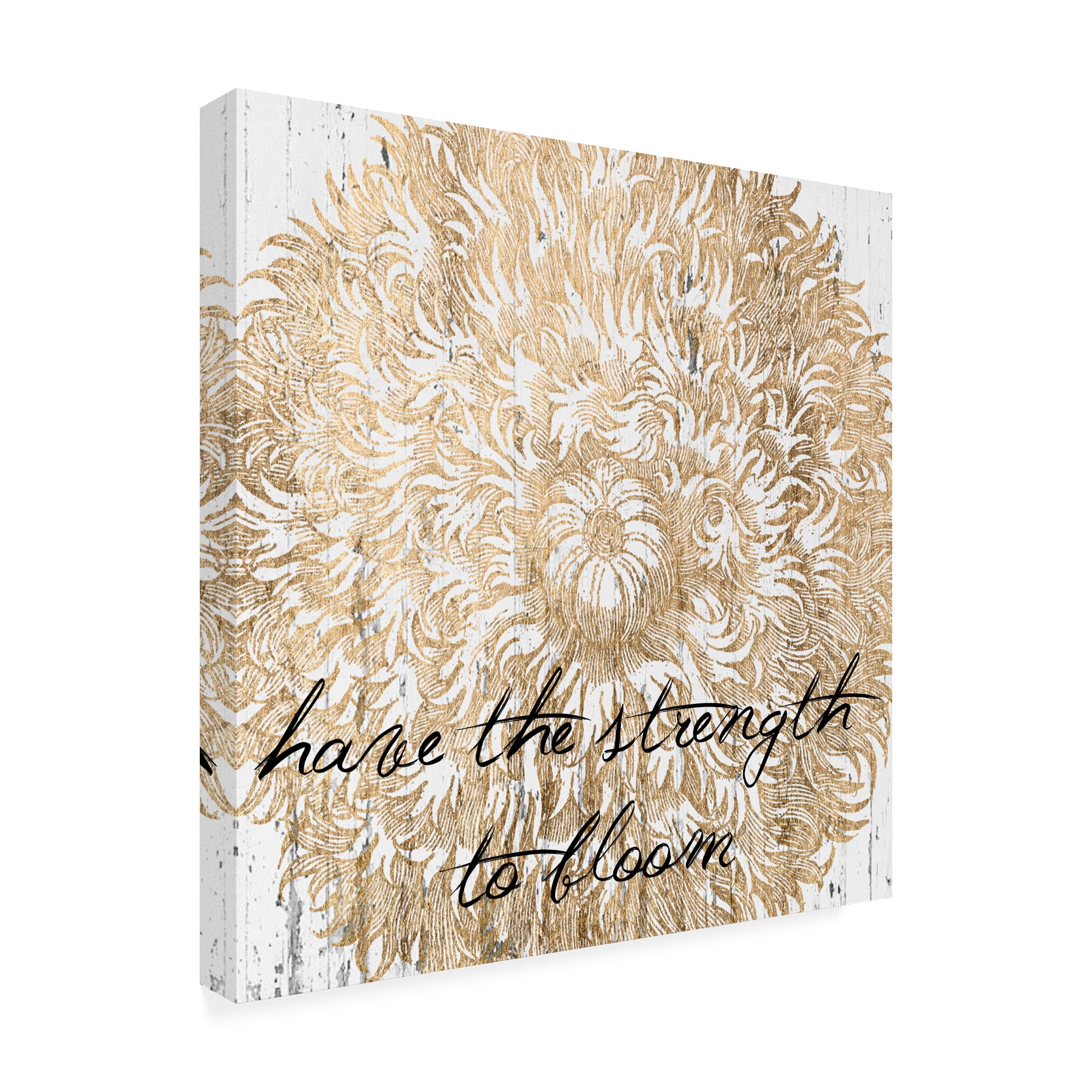 Trademark Fine Art 'Metallic Floral Quote II' Canvas Art by Jarman Fagalde