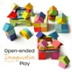 thumbnail image 3 of Juego de bloques de construcción Quiggly Montessori de madera con arcoíris, 68 piezas, 3 of 9