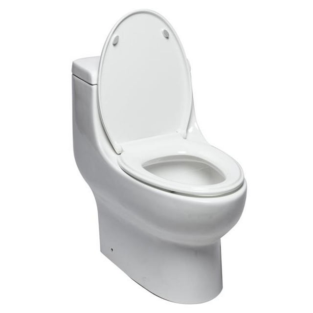 Eago R-358SEAT Replacement Soft Closing Plastic Toilet Seat, White for TB358