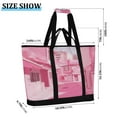 thumbnail image 3 of Large Hand-held Ice Pack Picnic Bag Insulation and Refrigeration Suitable for Shopping Picnics and Camping Pink Cartoon House, 3 of 8