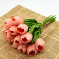 thumbnail image 5 of Artificial Tulip in Bulk for Home Kitchen Wedding Bridal Bouquet,Fake Flowers for Valentine's Day Mother's Day Easter Table Centerpieces Decorations(Large Size,Hot Pink,Real-Touch,10pcs), 5 of 5