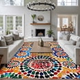 thumbnail image 4 of Colorful Boho Large Area Rugs for Bedroom Living Room, Soft Non Slip Carpet Bedside Rug, Watercolor Abstract Geometric Rectangular Floor Cover Kitchen Accent Rug 5'x8' for Dining Room/Office, 4 of 9
