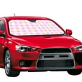 thumbnail image 2 of Kdxio Heart Buffalo Plaid Print Front Windshield Sun Shade,Folding Auto Sunshade for Car Truck SUV-Small, 2 of 7