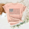 thumbnail image 2 of KALE 4th of July Short Sleeve Shirts for Women American Flag Patriotic 2D Independence Day Print Casual Sports T Shirt Y2K Clothes Pink XXXL, 2 of 7