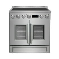 Forno Torino 30 Inch French Door Induction Range with Air Fryer and True Convection Oven