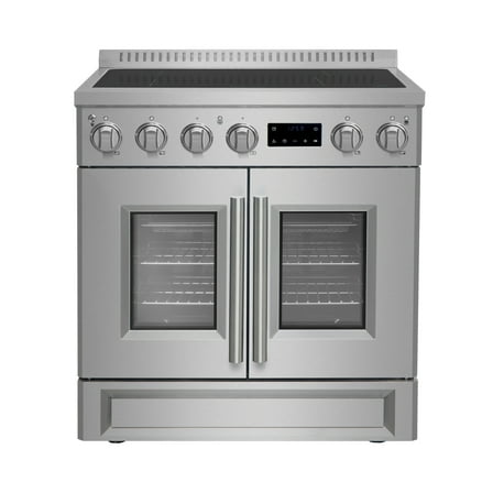 Forno Torino 30 Inch French Door Induction Range with Air Fryer and True Convection Oven
