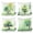 Green Tree, variant on Phantoscope Season Series Decorative Throw Pillow Covers, Spring Green Tree, 18" x 18", Set of 4