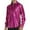 Hot Pink, variant on WREESH Men's Party Button Down Shirts Long Sleeve Solid Satin Collar with Bright Color Tops Black