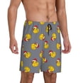 thumbnail image 2 of Disketp Christmas hat duck for Men's Soft Sleep Pajama Shorts Lightweight Lounge Pant Sleep Pj with Elastic Waistband and Pockets-XX-Large, 2 of 6