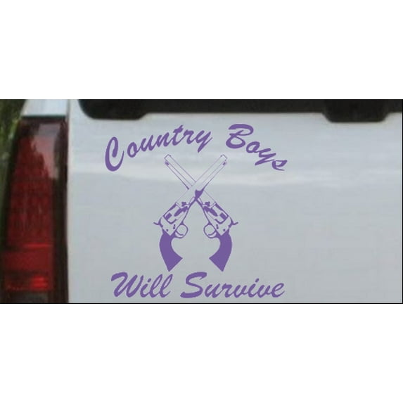 Country Boys Will Survive Car or Truck Window Decal Sticker