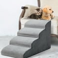 thumbnail image 4 of Dog Stairs 3/4 Steps High Density Foam Dog Stairs Ramps, Non-Slip Pet Steps For Older Dogs, Dog Ramp For Couch, 4 of 4