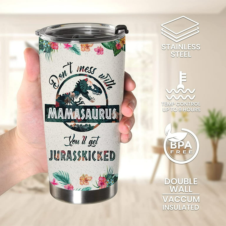 Personalized Gift for Mamasaurus: Custom Steel Tumbler for Mother's Day -  Famvibe