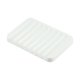 thumbnail image 1 of Jabonera de silicona, jabonera con drenaje automático, prolonga la vida útil del jabón, jabonera de baño para barras de jabón secas, escurridor de jabón para almacenar jabón limpio y seco, blanco, 1 of 8