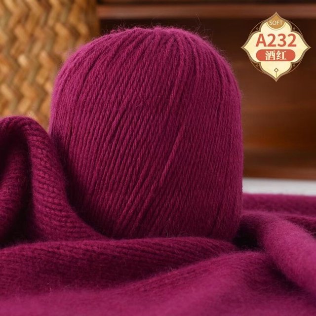 XmhyTop-A Hilo de lana de lujo de 100 g, hilo suave para tejer a crochet, ideal para hacer suéteres, gorros y bufandas, C32