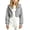 Grey, variant on Girls Cropped Full Zip Hoodie Sweatshirt Fashion Drop Shoulder Loose Fit Fleece Hooded Jacket for Casual Back To School Pink,5-6 Years