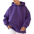 thumbnail image 2 of IMENGL Hoodies oversized sweatshirts pullover, Purple XL, Size M-XL, 2 of 7
