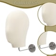 thumbnail image 6 of Dualoai Hanging Wig Display Stand Wall Mount Mannequin Head for Headband Headset Cap Beige, 6 of 9