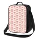 thumbnail image 1 of Fotbe pink hand drawn bows Lonchera Bolsa de Almuerzo para Hombres y Mujeres, Lonchera de Gran Capacidad, Bolsa de Almuerzo Reutilizable, Bolsa Térmica Aislante, 1 of 7