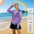 thumbnail image 5 of FORMRS Womens Long Sleeve Shirts UPF 50+ Sun Protection Quick Dry Fishing Hiking Tops, Size S-2XL, Neon Jellyfish, 5 of 8
