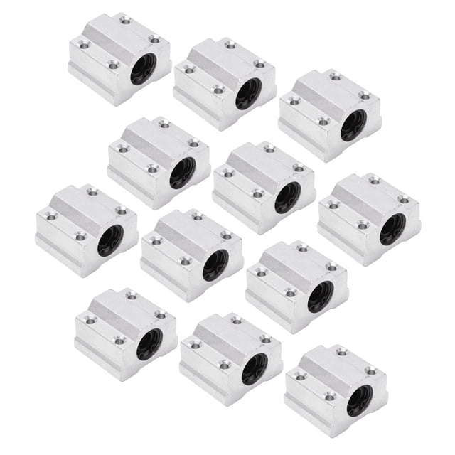 Bloque deslizante de rodamiento de aleación de aluminio, 12 piezas de rodamiento de movimiento lineal, buje de unidad deslizante CNC, piezas de impresora CN D, mejore su experiencia