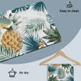 thumbnail image 6 of Gold Pineapple Dish Drying Mats for Kitchen Counter, Monstera Leaves Tropical Botanical White Wood Striped Absorbent Coffee Bar Mat with Non-slip Rubber Backed Quick Drying Dish Rack Pad 16"x24", 6 of 9