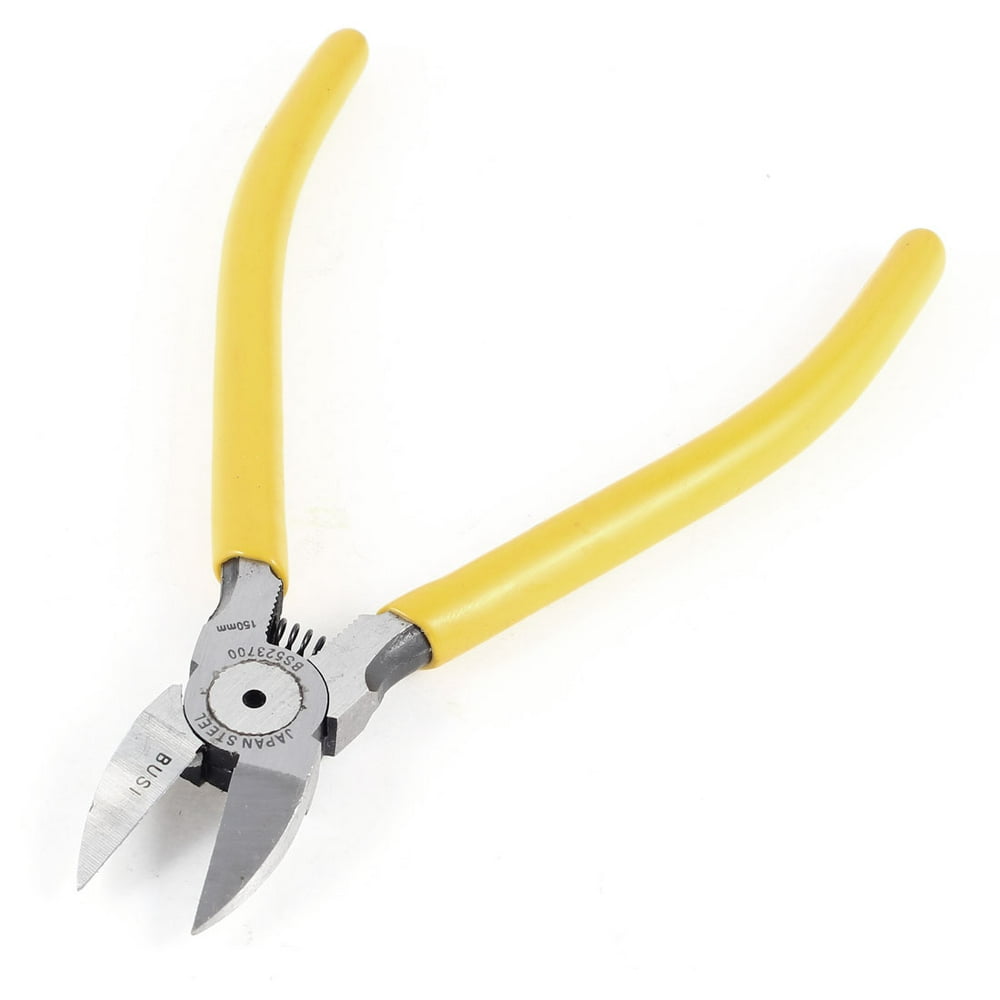 6.5" Yellow Diagonal Side Cutting Pliers Electrical Wire Cutter