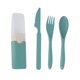 thumbnail image 2 of Xihbxyly Juego de Cubiertos de Plástico con Pajita, Cuchillo, Tenedor y Cuchara Ecológicos, Solución de Comedor Sostenible, Diseño Ligero y Portátil, Ideal para Viajes Al Aire Libre, Color Verde, Tam, 2 of 6