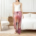 thumbnail image 4 of Balery Makeup Brush on Pink Glitter Pantalones de pijama para mujer, pijamas ultraligeros, pantalones de estar por casa-X-Large, 4 of 6