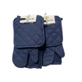 thumbnail image 2 of 6 Piece Kitchen Set, 2 Dish Towels, 2 Oven Mitts and 2 Pot Holders, 100% Cotton, Dark Blue, 2 of 2
