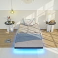 thumbnail image 4 of Lusimo Floating Bed Frame with LED Lights Twin Size Metal Platform Bed Frame with 6.1" Under Bed Storage Space No Box Spring Needed, Black, 4 of 11