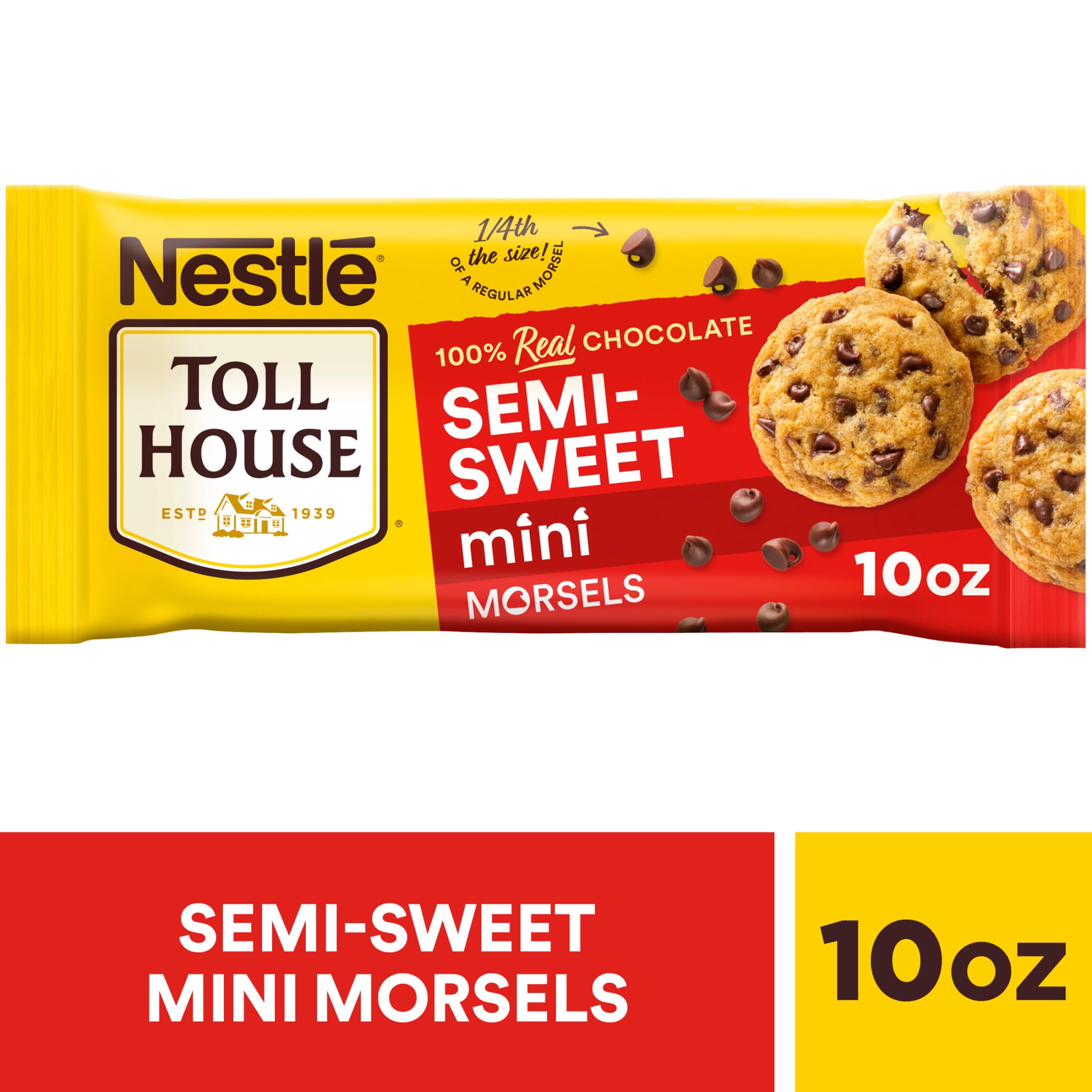 Nestle Toll House Semi Sweet Chocolate Mini Regular Baking Chips, 10 oz Bag