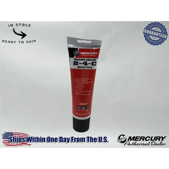 Mercury OEM 2-4-C Marine Lubricant with Teflon 8 oz Tube 92-802859A1