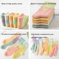 thumbnail image 2 of Girls Socks Athletic Crew Socks Sports Soft Breathable Casual School Sock for Little Big Kids, 2 of 6