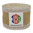 thumbnail image 2 of IBA Indianbeautifulart Burlap Ribbon For Diy&nbsp;Wedding Embellishments Gift Wrap Lace Wired Jute Trim Home Decor 10 Yard-3 Inches, 2 of 6