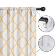 thumbnail image 4 of Blackout Kids Curtains,Yellow Geometric Quatrefoil Pattern Childrens Insulated Curtains Set Of 2,Bedroom Essentials,Toddler Room Decor 52x84in(132x213cm), 4 of 5