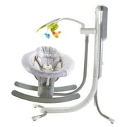 Fisher Price Newborn 4 in 1 Smart Connect Singing Cradle 'n Swing, Techno Gray
