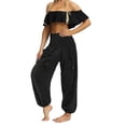 thumbnail image 3 of Akiihool Work Pants for Women Plus Size Yoga Lightweight Workout Joggers for Women, High Waisted Outdoor Running Casual Track Pants with Pockets (Black,XL), 3 of 5