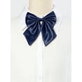 thumbnail image 2 of INSPIRE CHIC Women's Adjustable Solid Color Pre-tied Bowknot Uniform Bow Tie Navy Blue, 2 of 6