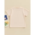 thumbnail image 5 of FEORJGP Kids Girls Boys Birthday Clothes 1-4Y Toddler Short Sleeve T-shirt Crew Neck Shirt Letters Print Tops for Summer Casual Daily Outfit, 5 of 9