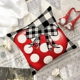thumbnail image 3 of Valentines Day Pillow Cover 18x18 Inch Black White Buffalo Plaid Checkered Red Love Heart Polka Dot Bowknot Decoration Throw Pillow Covers Holiday Home Decorative Cushion Case for Couch, 3 of 6