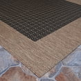 thumbnail image 3 of Couristan 2' x 3.5' Checkered Rectangular Area Throw Rug - Brown and Black, 3 of 10