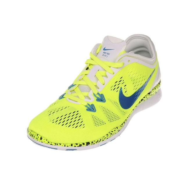 Nike Womens Free 5.0 TR FIT 5 WC Running Shoes Volt White Light Blue