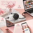 thumbnail image 4 of 4K Digital Camera for Photography 75MP Autofocus Vlogging Camera with 18X Zoom WiFi 32GB Card Beginner Video Camera for Travel Daily Life White, 4 of 10