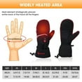 thumbnail image 6 of Savior Heat Heated Mittens Gloves for Men Women, 7.4V Rechargeable Electric Battery Heating Gloves, Winter Gloves for Ski Snowboarding Hunting Fishing, 6 of 11